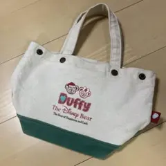 Duffy☆ ディズニートートバッグ 中型 ホワイト/グリーン