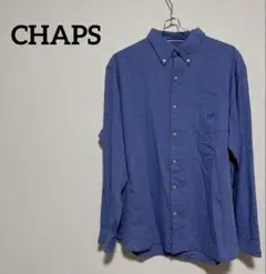 CHAPS 長袖シャツ　EASY CARE 00s ボタンダウン　ブルー　XL