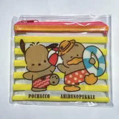 はぴだんぶい　スシロー　クリアポーチ　ポチャッコ　ペックル