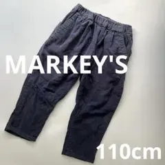 MARKEY'S後ろポケットのワッペンが光る⭐︎コーデュロイ生地の紺色パンツ110