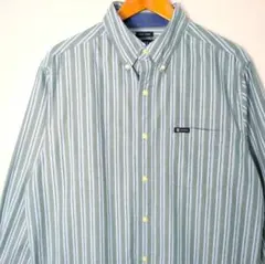90s〜00s CHAPS 好配色ストライプ BDシャツ M
