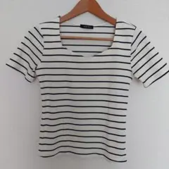 INGNI 半袖ボーダーニット