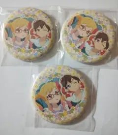 アイカツスターズ！　イオン　チーズソフトクッキー　缶バッジ　虹野ゆめ＆結城すばる