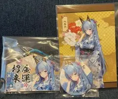 勝利の女神NIKKE 京都　はんなり　ヘルム　絵馬　缶バッジ　特典ポストカード