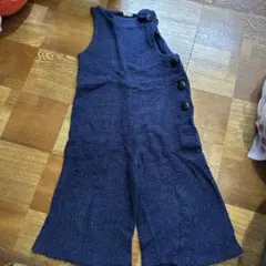 ネイビー ボタン付きオーバーオール サイズ7