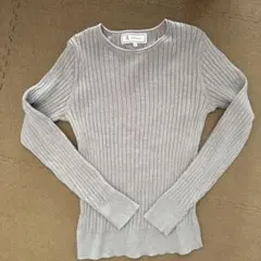 ROPÉ PICNIC グレー リブ編みセーター 38