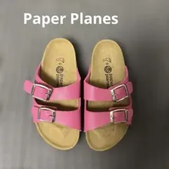 Paper Planes ピンク ダブルバックルサンダルガールズ 美品