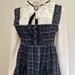 axes femme チェック柄ジャンパースカート