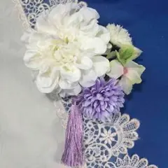 髪飾り ダリア 5点セット コサージュ
