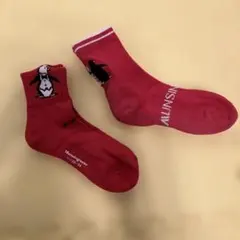 Munsingwear ペンギン刺繍 ソックス レッド 22-24cm 2足のサムネイル