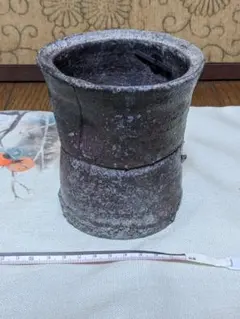 【お値下げ】常滑焼　大迫みきお　忍釉　掛花入 常滑焼 大迫みきお 忍釉茶碗 【公式通販】