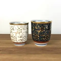 エクレクティック カイカイ脚付き陶器カップ 唐草文様 2客 - メルカリ