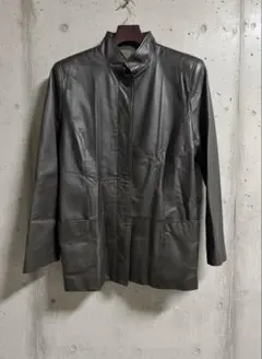 セシオセラ CECI OU CELA レザージャケット M 羊革 チャコール