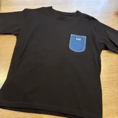Lee ブラック Tシャツ デニムポケット付き