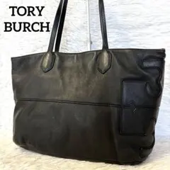 TORY BURCH トリーバーチ 2way トート シボ革 ブラック デイリー TORY BURCH トリーバーチ 2way トート シボ革 ブラック デイリー