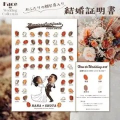 結婚証明書【顔写真入り】【野球】 No. 333 ウェルカムツリー