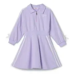 【新品】メゾピアノ　ハーフZIPラインワンピース　長袖　110cm