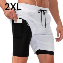 ランニングショーツ★XXL 汗吸収性 速乾性 ショートパンツ スポーツウェアのサムネイル