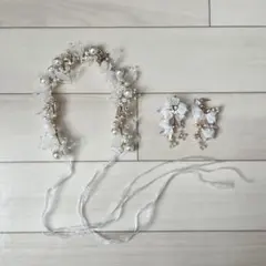 ヘッドドレス&ピアス　セット販売　ウェディング