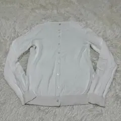 ユニクロ UNIQLO UVカットスーピマコットンクルーネックカーディガン 長袖