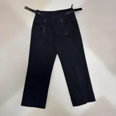 Calvin Klein黒のワイドパンツ ベルト付きウエスト76センチ