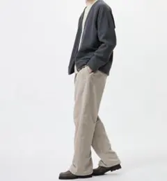 uniqlo needles フリースワイドパンツ ベージュ　丈長め