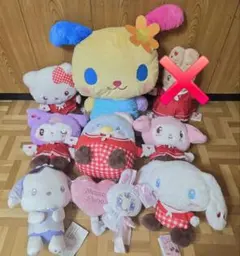 サンリオ ぬいぐるみ 8点セット まとめ売り　ハナウサ　キティ　マイメロ