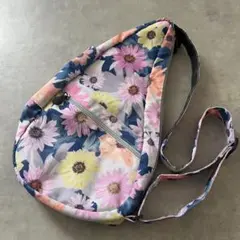 【美品】 ヘルシーバックバッグ 花柄 フラワー ショルダーのサムネイル