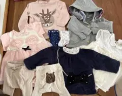 ベビー服&タイツ、靴下セット 動物モチーフ ニット