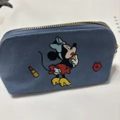 サマンサタバサ　ミニーマウス刺繍ポーチ