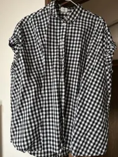 美品URBAN RESEARCH DOORS ギンガムチェックシャツ　黒のサムネイル