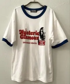 HYSTERIC GLAMOUR UNTAMED YOUTH リンガー Tシャツ HYSTERIC GLAMOUR UNTAMED YOUTH リンガー Tシャツ