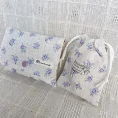ポケットティッシュが2個入るケース プラスナップ付き ミニミニ巾着 セット販売