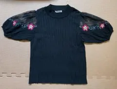 NICE CLAUP 半袖 ニット