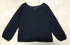 美品✨ロペピクニック　とろみブラウス　長袖　無地　バックリボン　ゆったりVネック