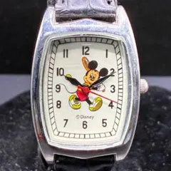 電池交換済 ディズニー Disney ミッキー シルバー 腕時計 レディース