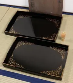 越前漆塗木製広蓋　•　黒無地 越前漆塗木製広蓋 • 黒無地