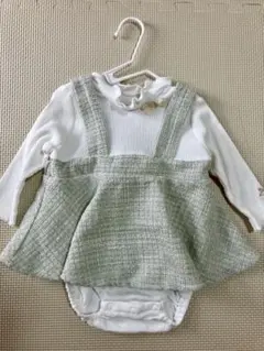 Cottoli ツイードワンピース風　ロンパース