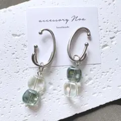 商品No.191 ガラスビーズ イヤーカフ イヤリング