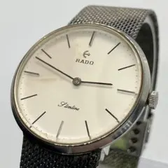 美品 稼働品 RADO スリムライン メンズ 腕時計 シルバー文字盤 メッシュのサムネイル