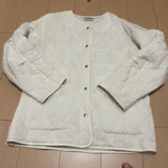 アイボリー キルティングジャケット