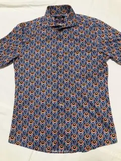 MICHEL KLEN HOMME リバティ　タナローン　半袖シャツ　ひまわり柄のサムネイル