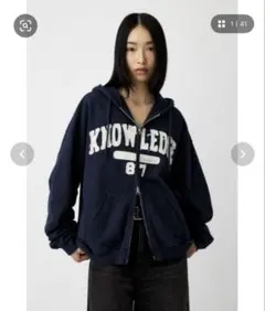 COLLEGIATE ZIP フーディー　moussyのサムネイル