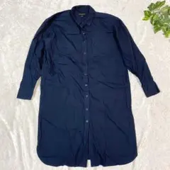【バナナリパブリック】シャツワンピース　チュニック　長袖　Sサイズ　紺色