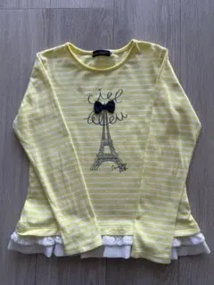 BeBe べべ エッフェル塔プリント長袖カットソー
