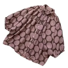 Brocante ブロカント ドット リネン グランシャツ ブラウス ドミンゴ