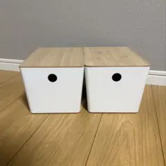 IKEA KUGGIS クッギス ふた付きボックス 2個セットのサムネイル