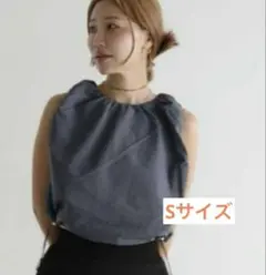 しまむらhideka コラボ　バルーンドロストベスト グレー Sサイズ 美品