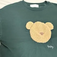 rivet & surge テディベア 半袖Tシャツ ダークグリーンのサムネイル