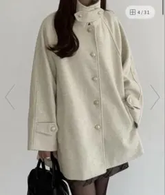 金ボタン コート